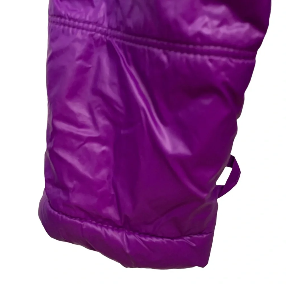 Purple Puffer Jacket Lightweight Quilted Zip Front Coat